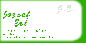 jozsef erl business card